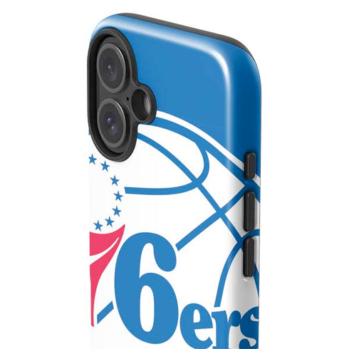 NBA Philadelphia 76ers Large Logo iPhone 16 Impact Case