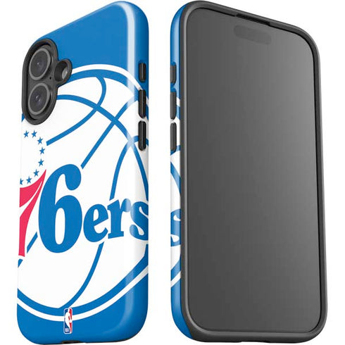 NBA Philadelphia 76ers Large Logo iPhone 16 Impact Case