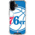 NBA Philadelphia 76ers Large Logo iPhone 16 Plus Clear Case
