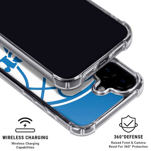 NBA Philadelphia 76ers Large Logo iPhone 16 Plus Clear Case