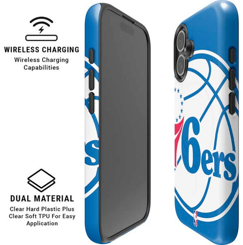 NBA Philadelphia 76ers Large Logo iPhone 16 Plus Magsafe Impact Case