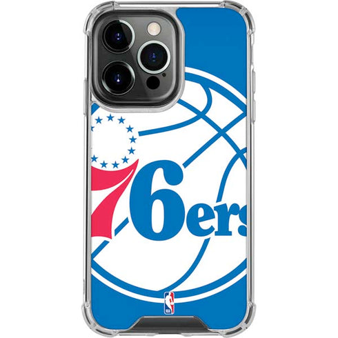 NBA Philadelphia 76ers Large Logo iPhone 16 Pro Max Clear Case