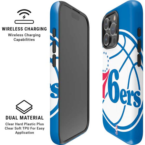 NBA Philadelphia 76ers Large Logo iPhone 16 Pro Max Magsafe Impact Case