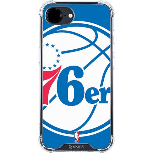 NBA Philadelphia 76ers Large Logo iPhone 16e Clear Case