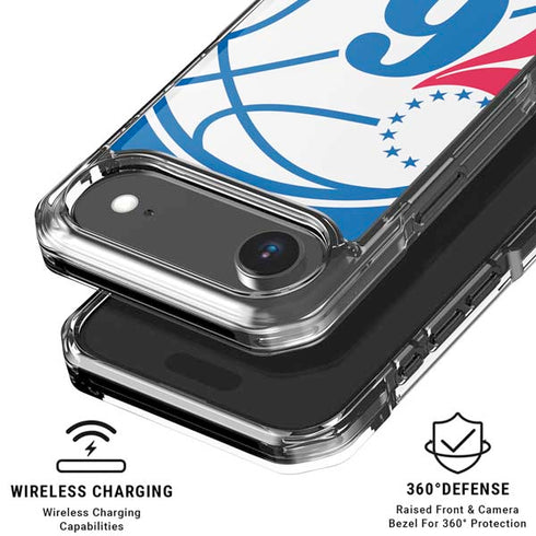 NBA Philadelphia 76ers Large Logo iPhone 17 Air Clear Case