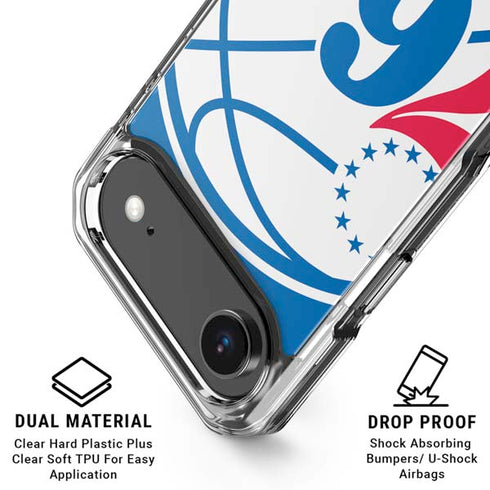 NBA Philadelphia 76ers Large Logo iPhone 17 Air Clear Case