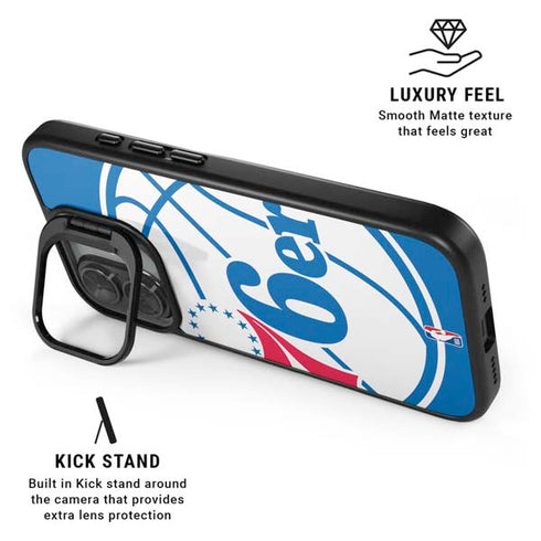 NBA Philadelphia 76ers Large Logo iPhone 17 Kickstand Case
