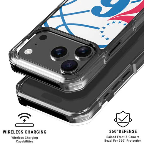 NBA Philadelphia 76ers Large Logo iPhone 17 Pro Max Clear Case