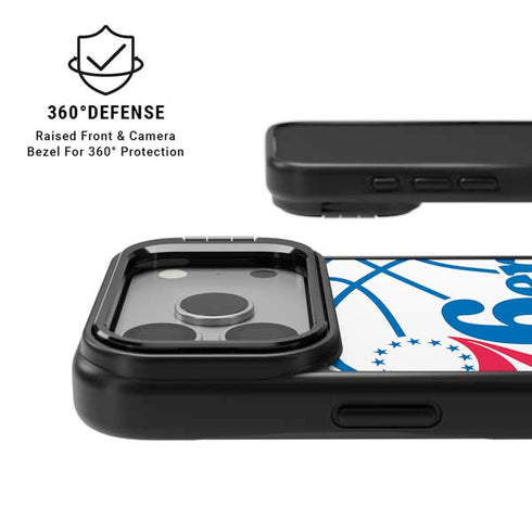 NBA Philadelphia 76ers Large Logo iPhone 17 Pro Max Kickstand Case