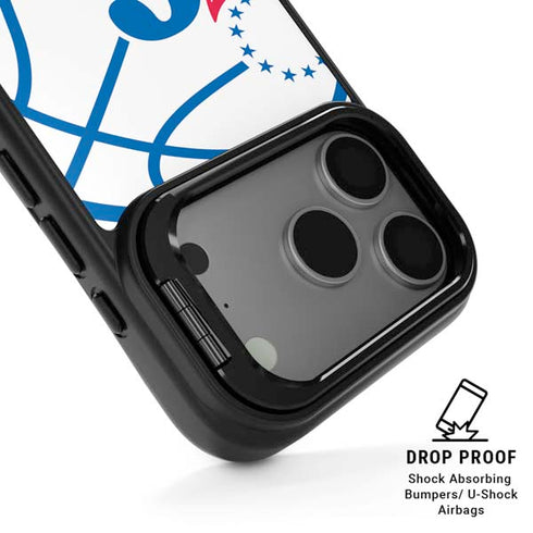 NBA Philadelphia 76ers Large Logo iPhone 17 Pro Max Kickstand Case