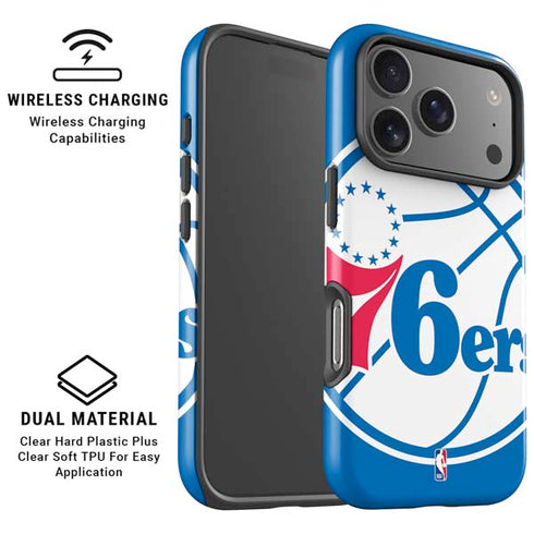 NBA Philadelphia 76ers Large Logo iPhone 17 Pro Max Magsafe Impact Case