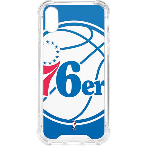 NBA Philadelphia 76ers Large Logo iPhone XS Clear Case