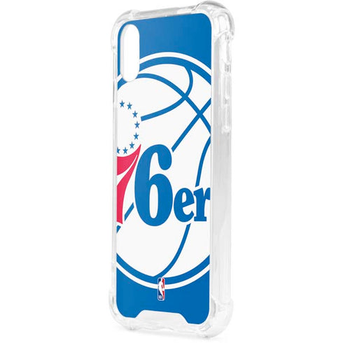 NBA Philadelphia 76ers Large Logo iPhone XS Clear Case