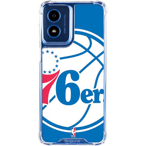 NBA Philadelphia 76ers Large Logo Moto G 5G (2024) Clear Case
