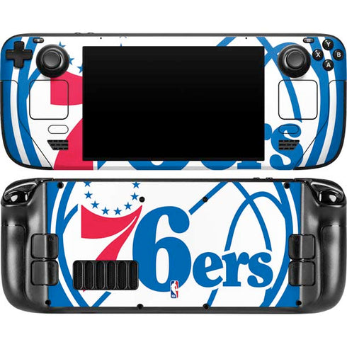 NBA Philadelphia 76ers Large Logo Steam Deck Handheld Gaming Computer OLED Skin