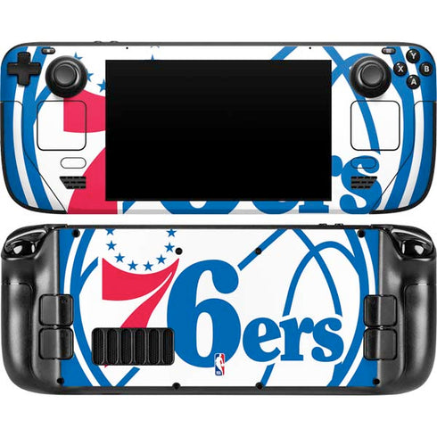 NBA Philadelphia 76ers Large Logo Steam Deck Handheld Gaming Computer Skin