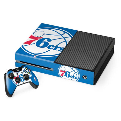 NBA Philadelphia 76ers Large Logo Xbox One Console and Controller Bundle Skin