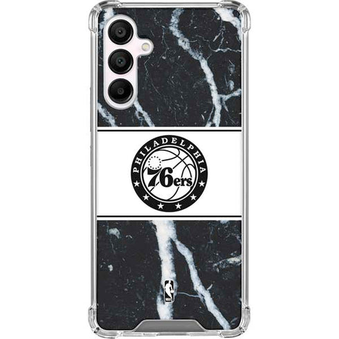 NBA Philadelphia 76ers Marble Galaxy A16 5G Clear Case