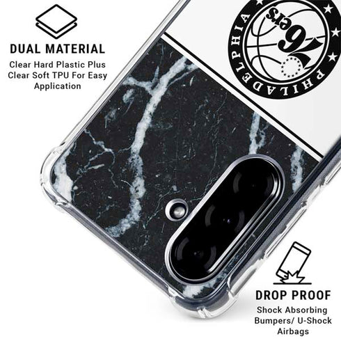 NBA Philadelphia 76ers Marble Galaxy A36 5G Clear Case