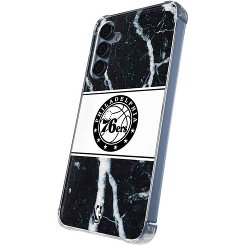 NBA Philadelphia 76ers Marble Galaxy A55 5G Clear Case