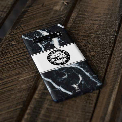 NBA Philadelphia 76ers Marble Galaxy S10 Plus Skin