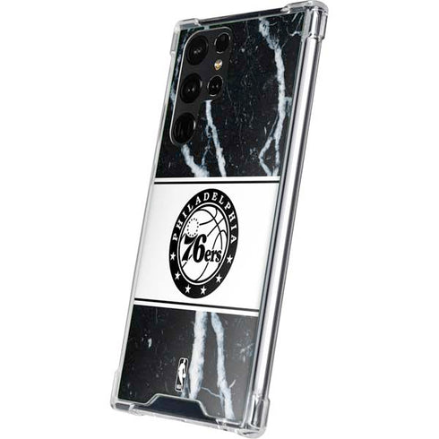 NBA Philadelphia 76ers Marble Galaxy S23 Ultra Clear Case