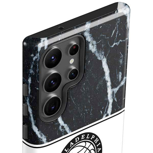 NBA Philadelphia 76ers Marble Galaxy S23 Ultra Pro Case