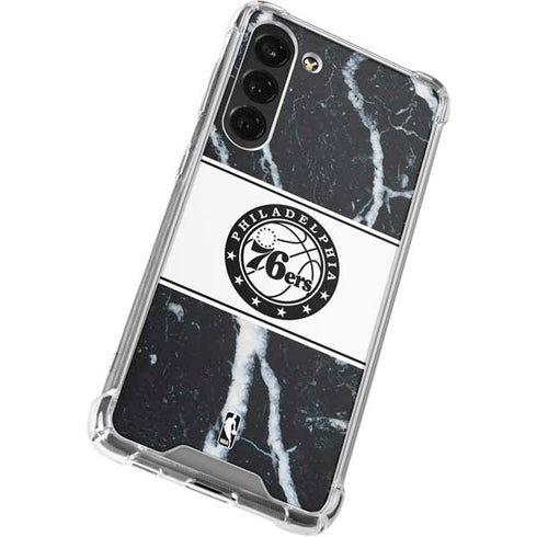 NBA Philadelphia 76ers Marble Galaxy S24 FE Clear Case