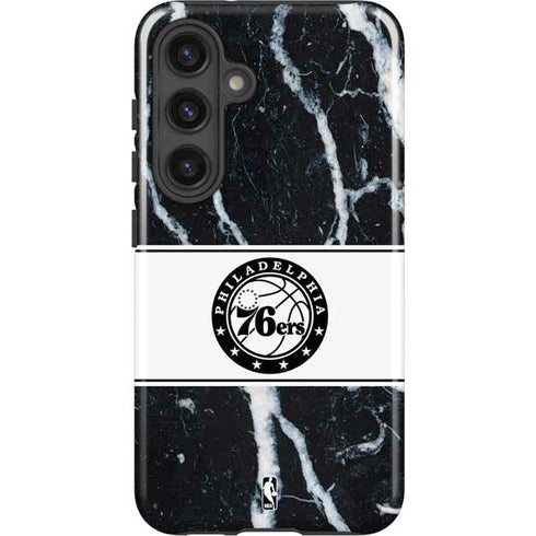 NBA Philadelphia 76ers Marble Galaxy S25 Impact Case