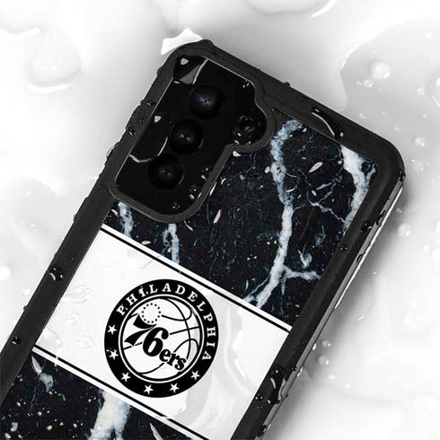 NBA Philadelphia 76ers Marble Galaxy S24 Plus Waterproof Case