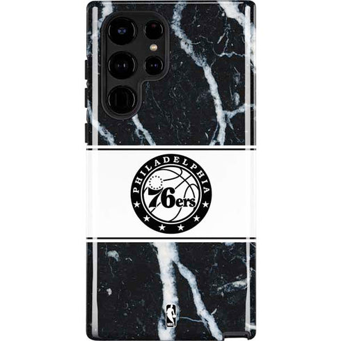 NBA Philadelphia 76ers Marble Galaxy S25 Ultra Impact Case