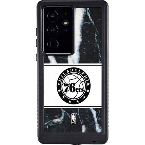 NBA Philadelphia 76ers Marble Galaxy S24 Ultra Waterproof Case