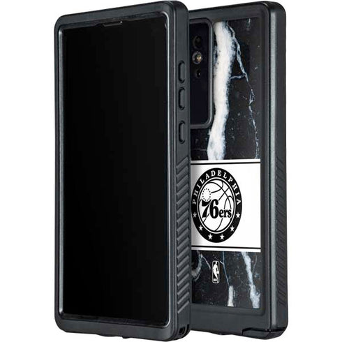 NBA Philadelphia 76ers Marble Galaxy S24 Ultra Waterproof Case