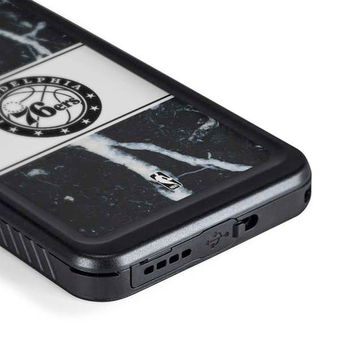 NBA Philadelphia 76ers Marble Galaxy S24 Waterproof Case