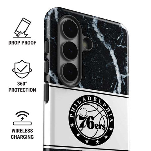 NBA Philadelphia 76ers Marble Galaxy S26 Impact Case