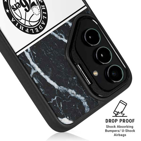 NBA Philadelphia 76ers Marble Galaxy S26 Plus Kickstand Case