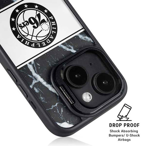 NBA Philadelphia 76ers Marble iPhone 13 Kickstand Case