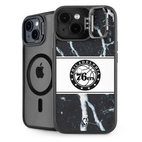 NBA Philadelphia 76ers Marble iPhone 14 Plus Kickstand Case