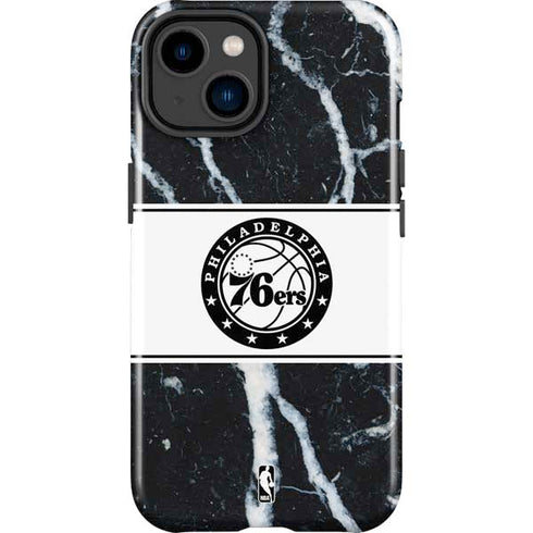 NBA Philadelphia 76ers Marble iPhone 15 Impact Case