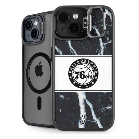 NBA Philadelphia 76ers Marble iPhone 15 Kickstand Case