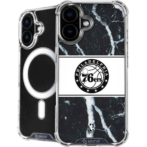 NBA Philadelphia 76ers Marble iPhone 16 MagSafe Case