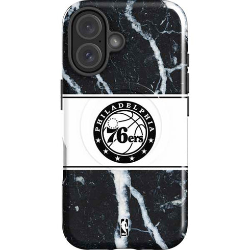 NBA Philadelphia 76ers Marble iPhone 16 Plus Magsafe Impact Case