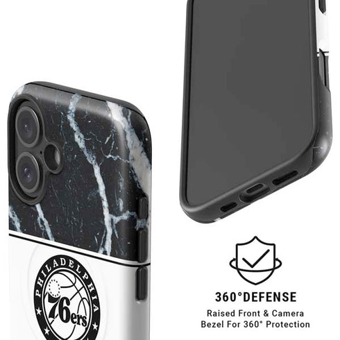 NBA Philadelphia 76ers Marble iPhone 16 Plus Magsafe Impact Case