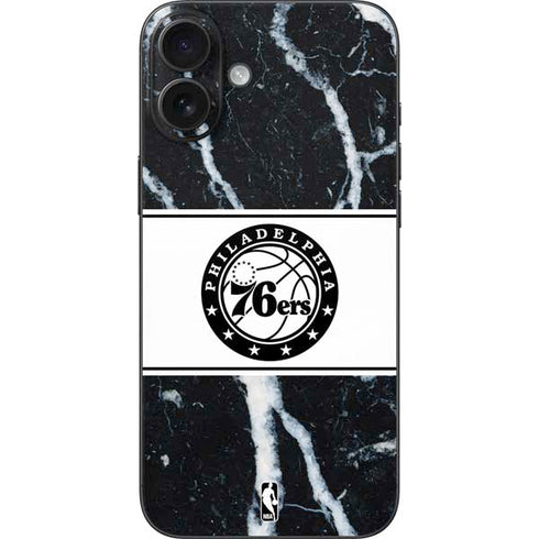 NBA Philadelphia 76ers Marble iPhone 16 Plus Skin