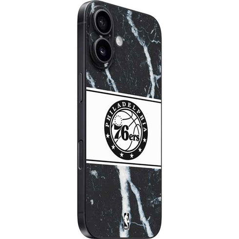 NBA Philadelphia 76ers Marble iPhone 16 Plus Skin