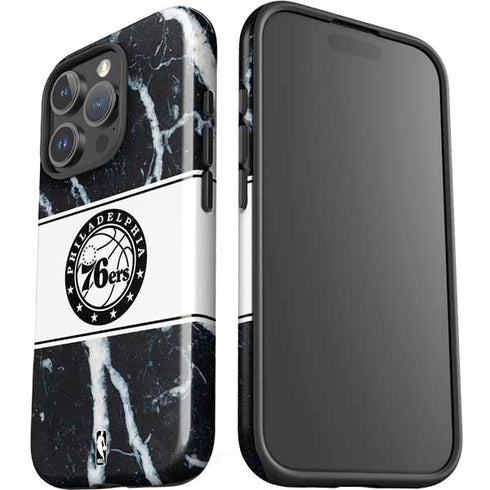 NBA Philadelphia 76ers Marble iPhone 16 Pro Impact Case