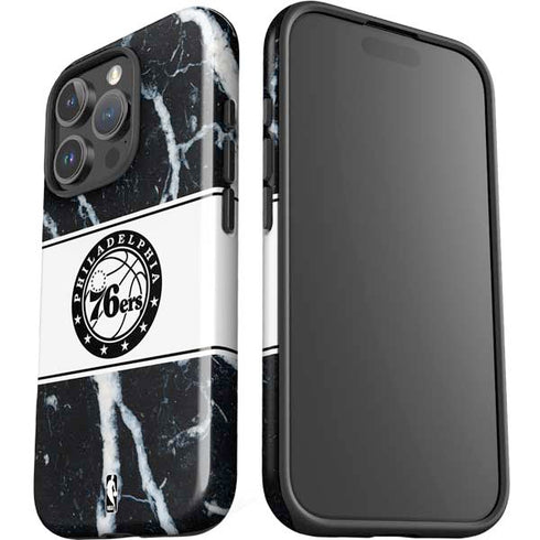 NBA Philadelphia 76ers Marble iPhone 16 Pro Max Impact Case