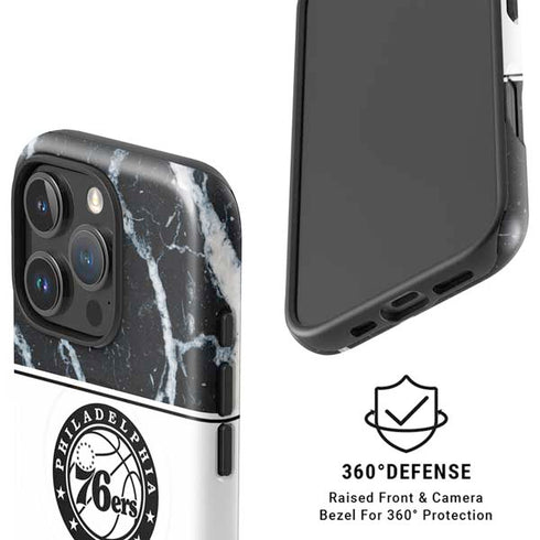 NBA Philadelphia 76ers Marble iPhone 16 Pro Max Magsafe Impact Case