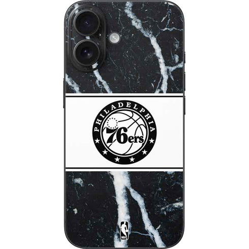 NBA Philadelphia 76ers Marble iPhone 16 Skin