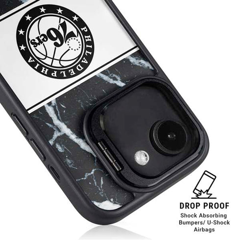 NBA Philadelphia 76ers Marble iPhone 16e Kickstand Case